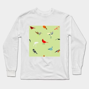 Tropical summer Birds Long Sleeve T-Shirt